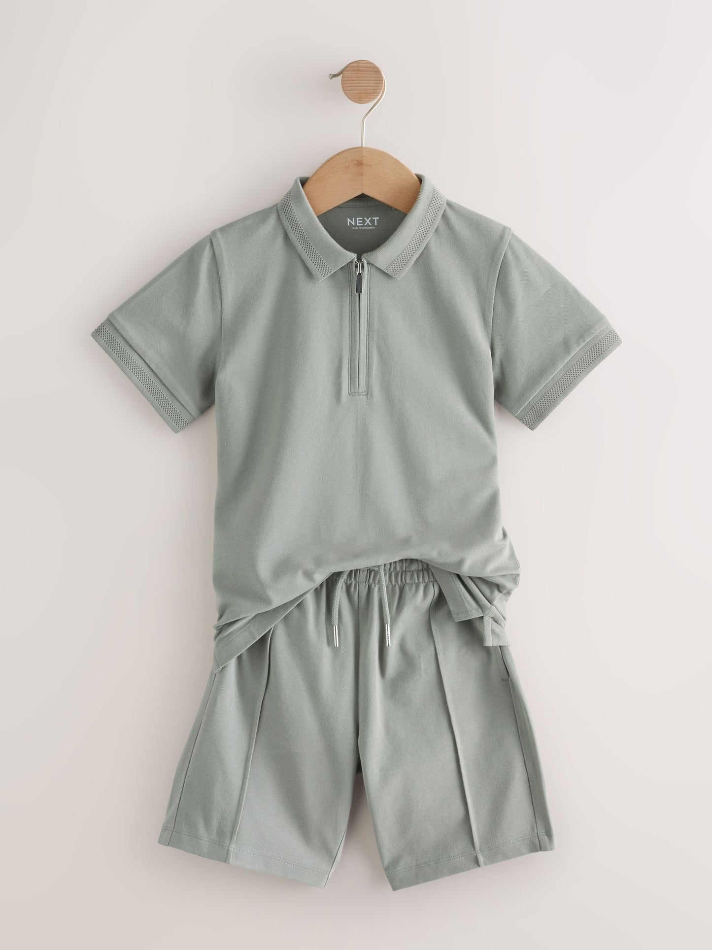 Dsiney Kidz - Khaki Green Short Sleeve Polo Shirt and Shorts Set (3-16yrs) image 5
