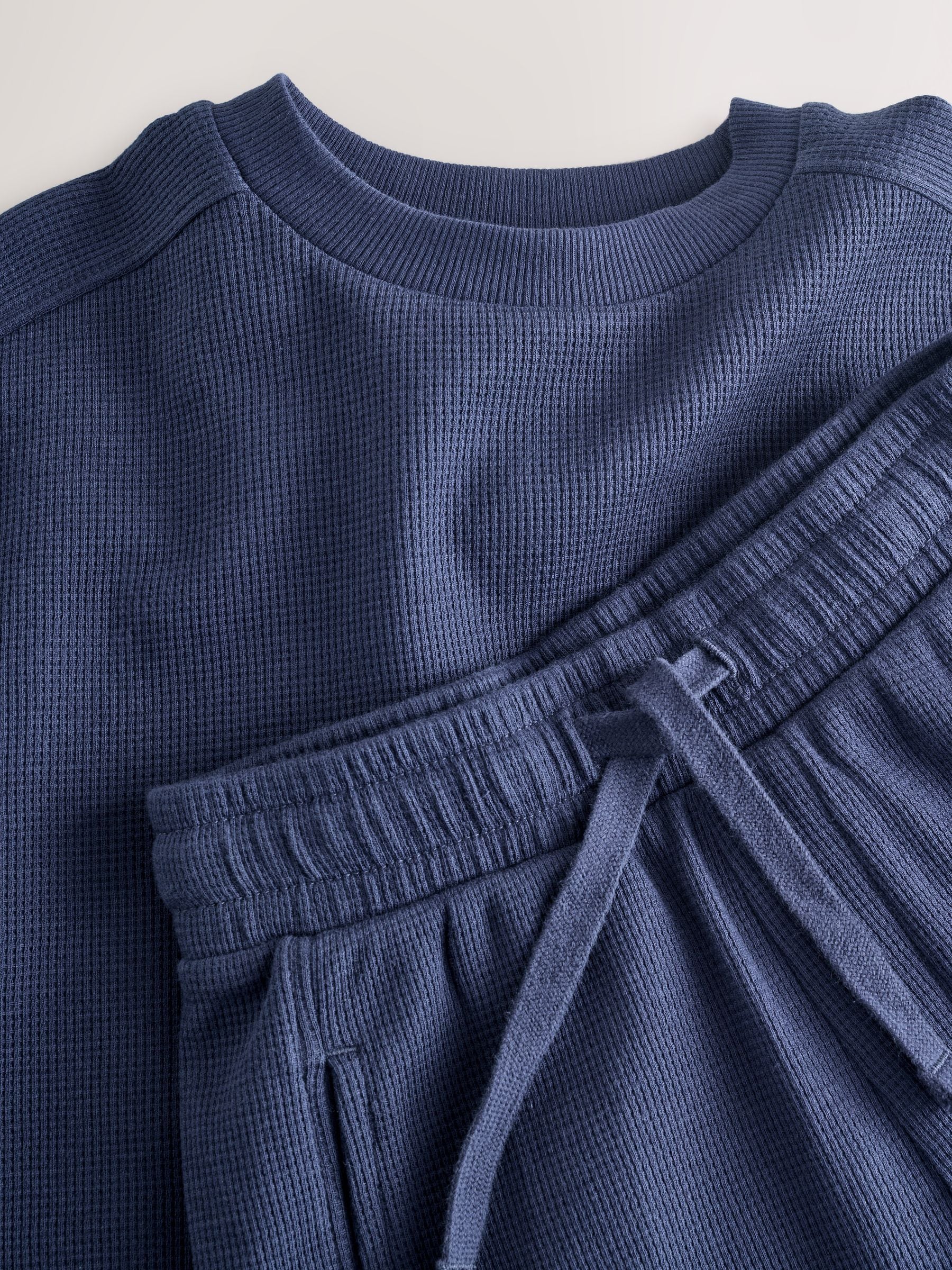 Dsiney Kidz - Navy Blue Textured Short Sleeve T-Shirt and Shorts Set (3-16yrs) image 6