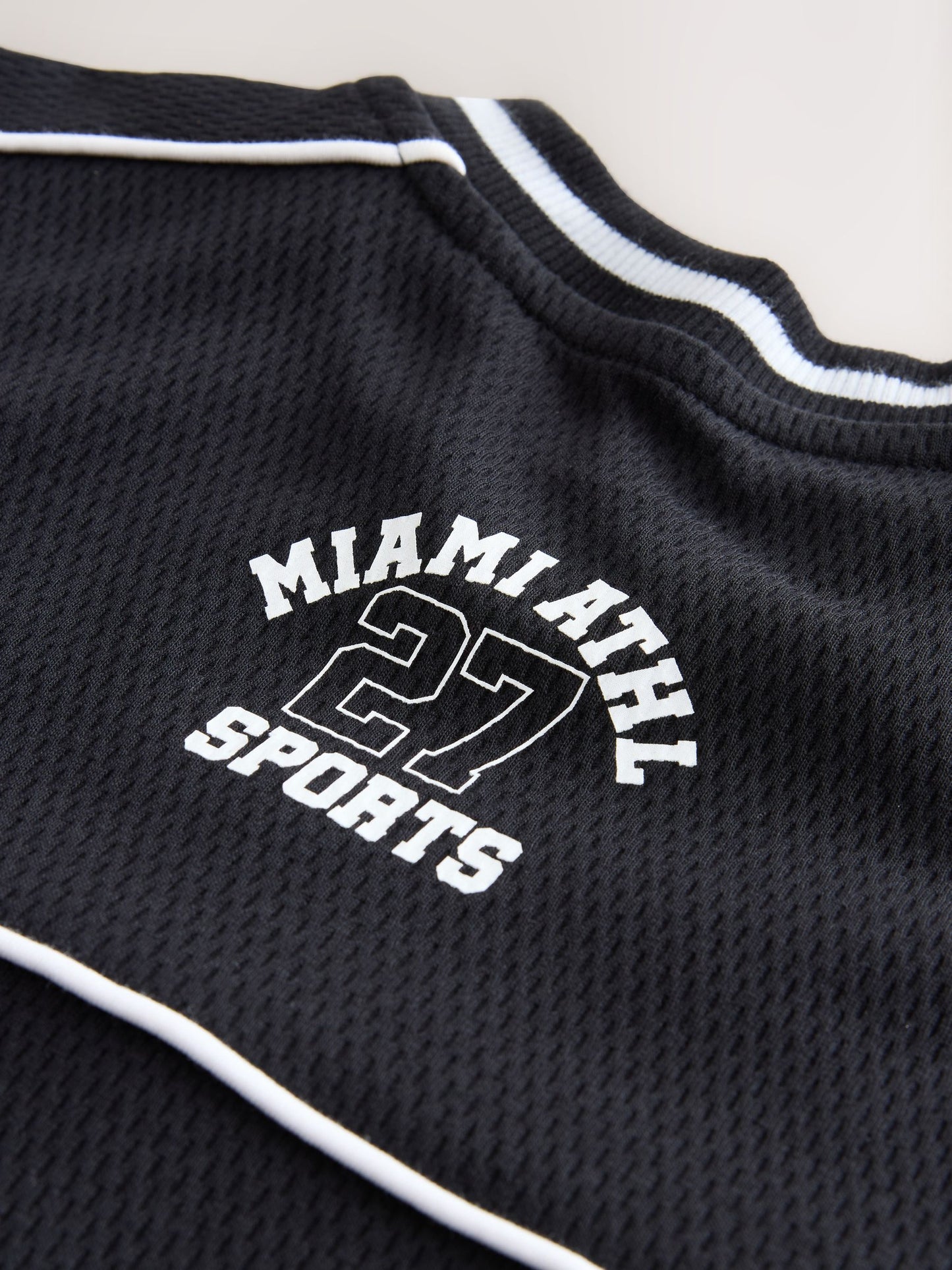 Dsiney Kidz - Black Varsity T-Shirt and Shorts Set (3-16yrs) image 10