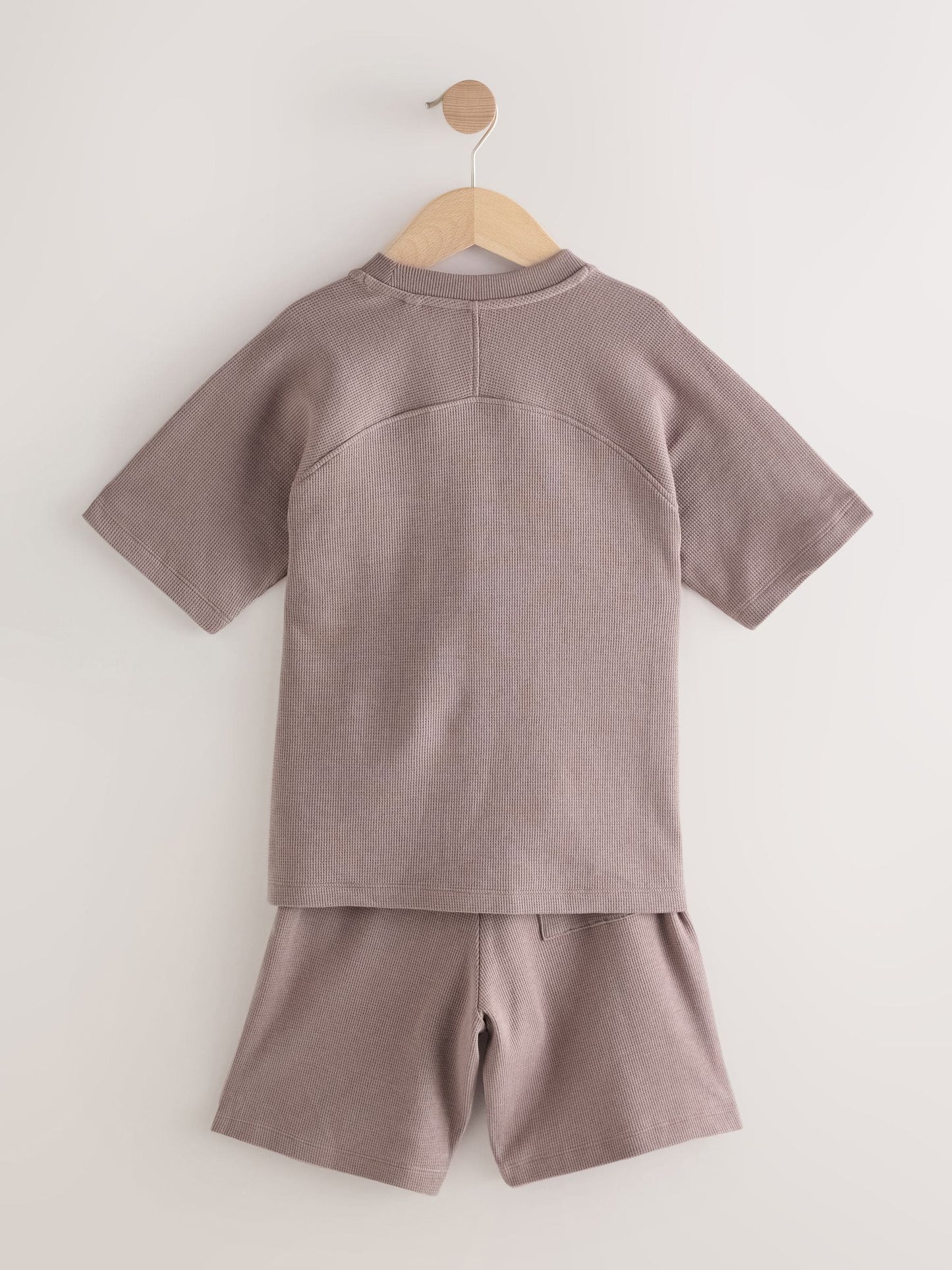 Dsiney Kidz - Mink Brown Textured Short Sleeve T-Shirt and Shorts Set (3-16yrs) image 8