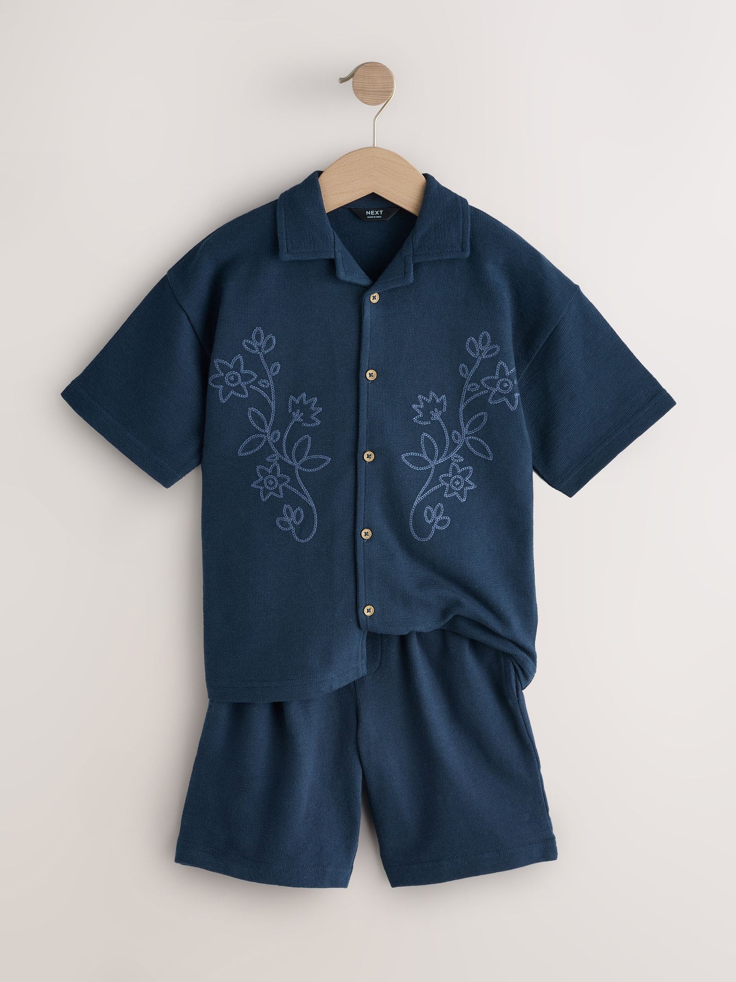 Dsiney Kidz - Navy Revere Button Through Shirt and Shorts Set (3-16yrs) image 6