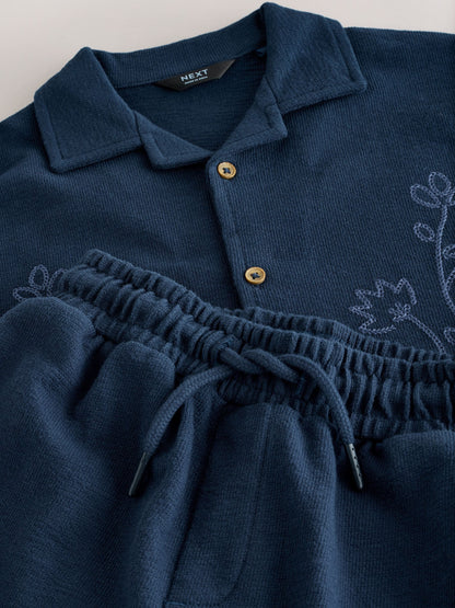 Dsiney Kidz - Navy Revere Button Through Shirt and Shorts Set (3-16yrs) image 9