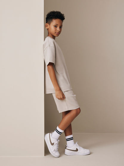 Dsiney Kidz - Cement Relaxed Fit Heavyweight T-Shirt and Shorts Set (3-16yrs) image 1