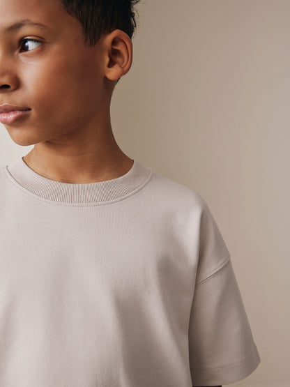 Dsiney Kidz - Cement Relaxed Fit Heavyweight T-Shirt and Shorts Set (3-16yrs) image 3
