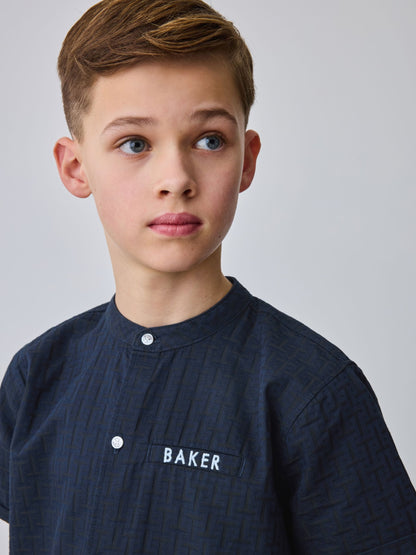 Baker by Ted Baker Grandad Collar Shirt image 1