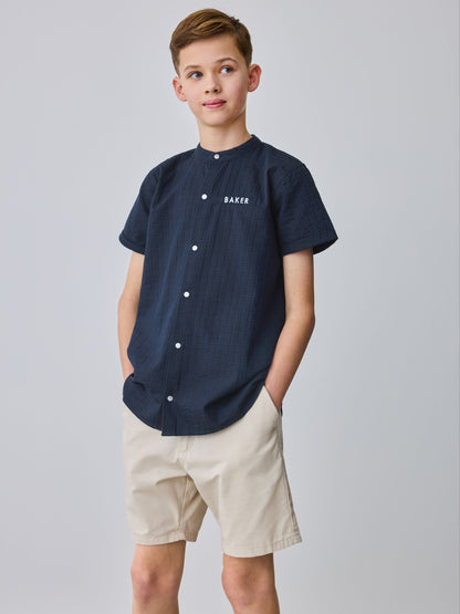 Baker by Ted Baker Grandad Collar Shirt image 3