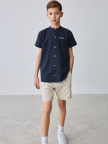 Baker by Ted Baker Grandad Collar Shirt image 4
