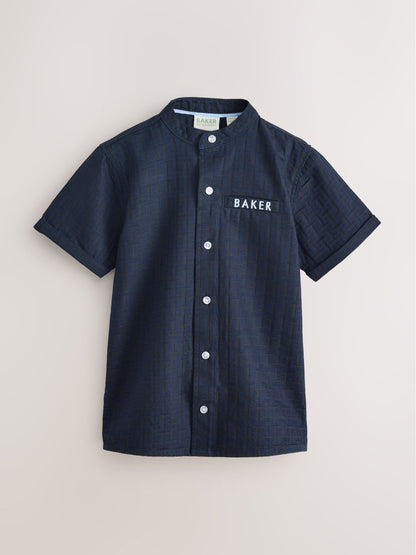 Baker by Ted Baker Grandad Collar Shirt image 6