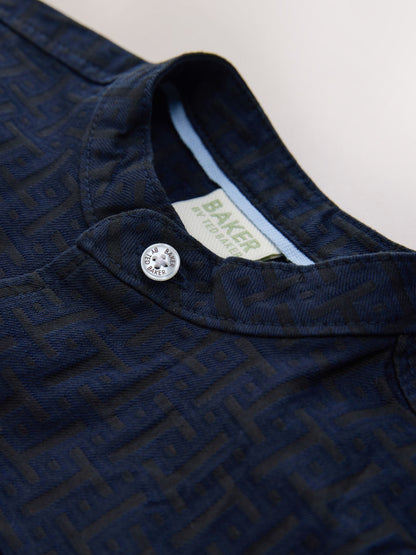 Baker by Ted Baker Grandad Collar Shirt image 8