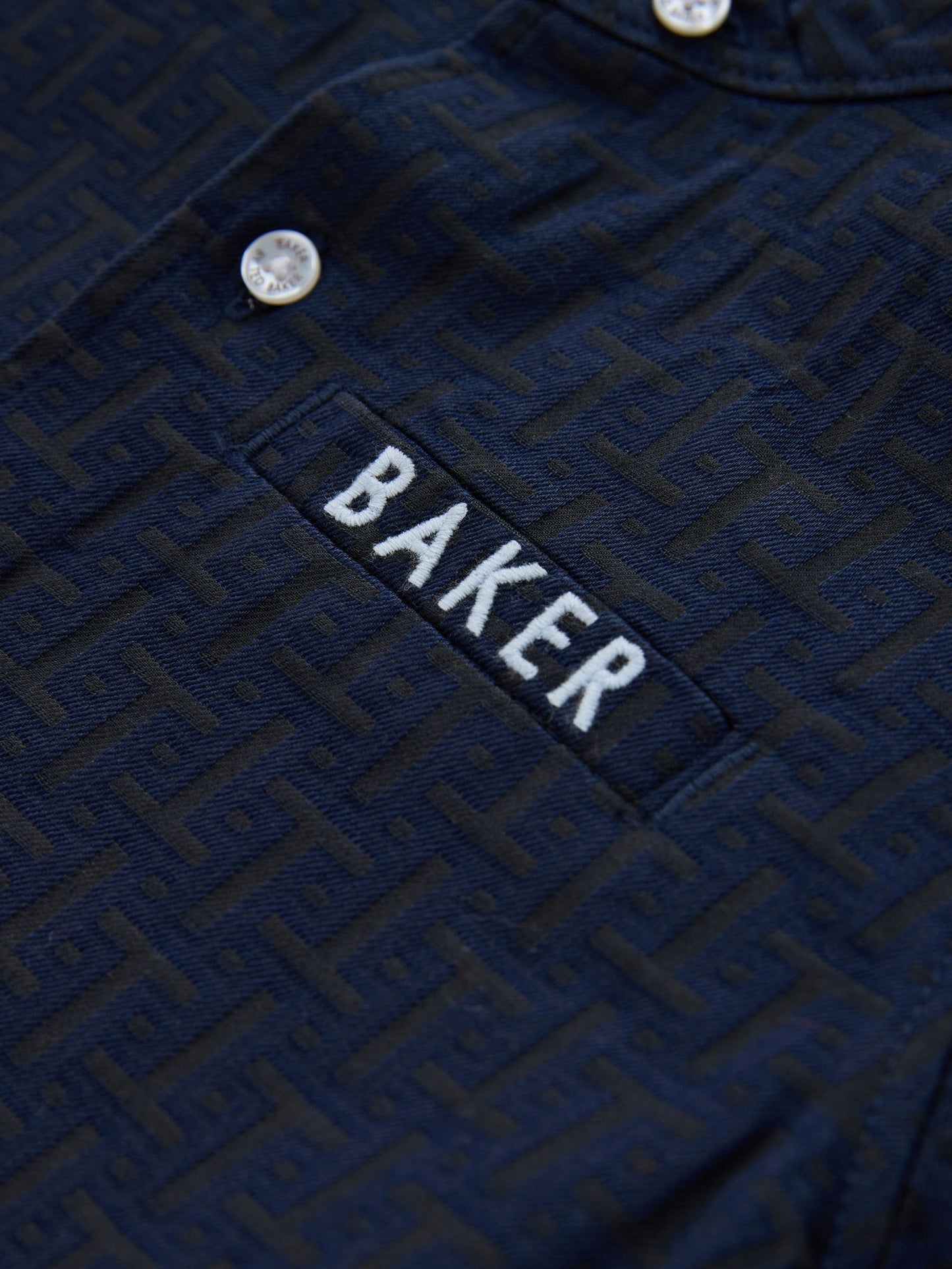 Baker by Ted Baker Grandad Collar Shirt image 10