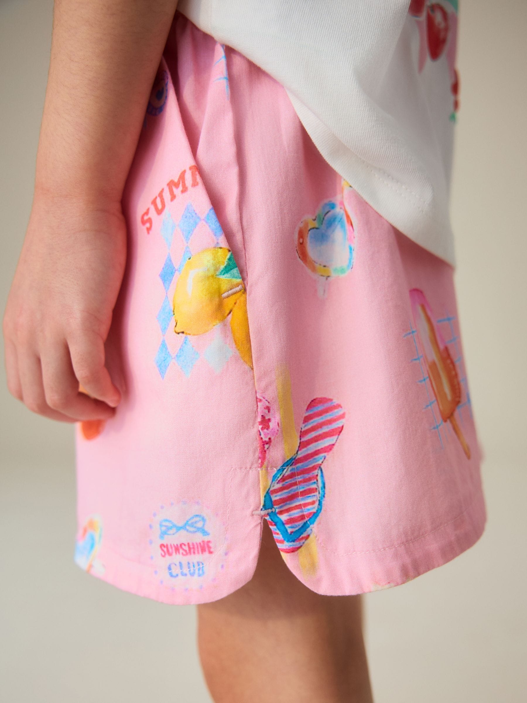Little Bird by Jools Oliver Summer Rainbow Cotton Boxy T-Shirt and Shorts Set image 6