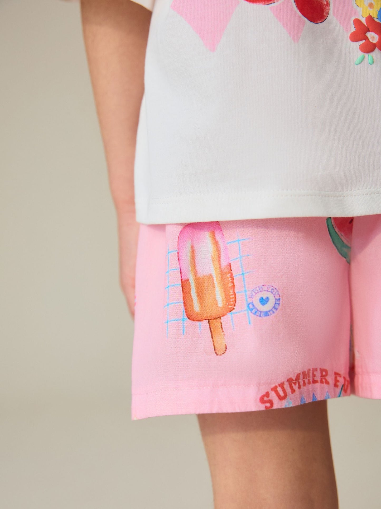 Little Bird by Jools Oliver Summer Rainbow Cotton Boxy T-Shirt and Shorts Set image 8
