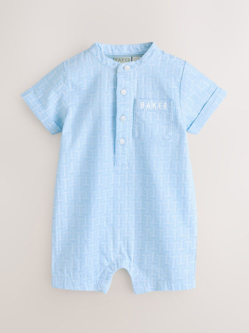 Baker by Ted Baker Blue Grandad Collar Romper image 1