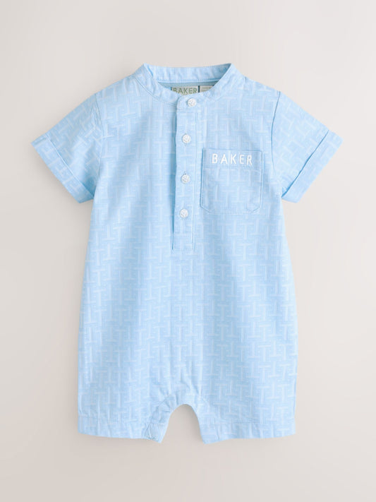 Baker by Ted Baker Blue Grandad Collar Romper image 1