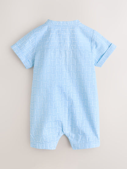 Baker by Ted Baker Blue Grandad Collar Romper image 3
