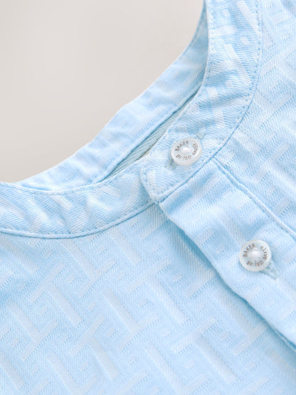 Baker by Ted Baker Blue Grandad Collar Romper image 4