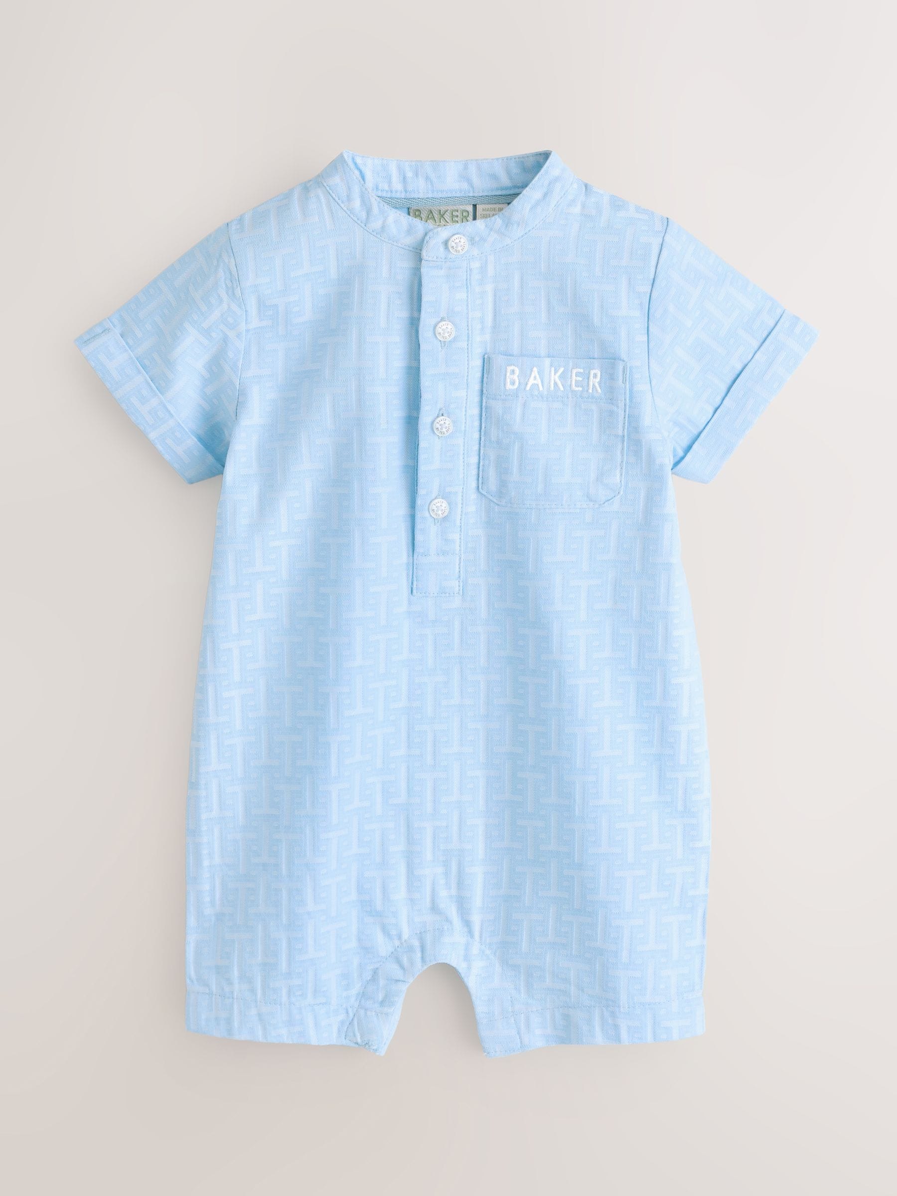 Baker by Ted Baker Blue Grandad Collar Romper image 1