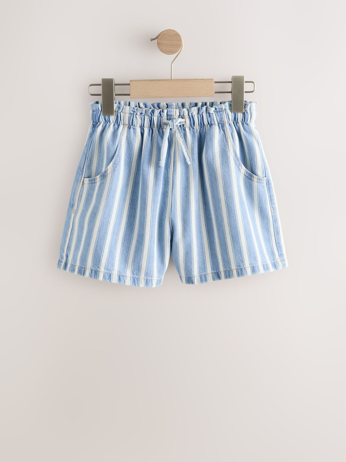 Dsiney Kidz - Blue/ White Stripe & Ecru Denim Shorts 2 Pack (3-16yrs) image 4