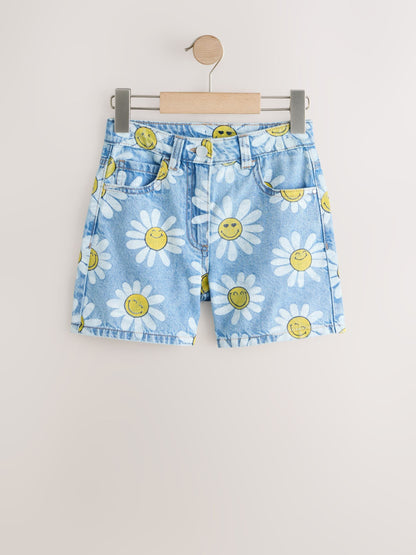 Dsiney Kidz - Mid Blue SmileyWorld® Daisy Denim Shorts (3-16yrs) image 1