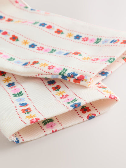 Embroidered Denim Baby Dungarees and Long Sleeve Bodysuit Set 2 Piece (0mths-3yrs)