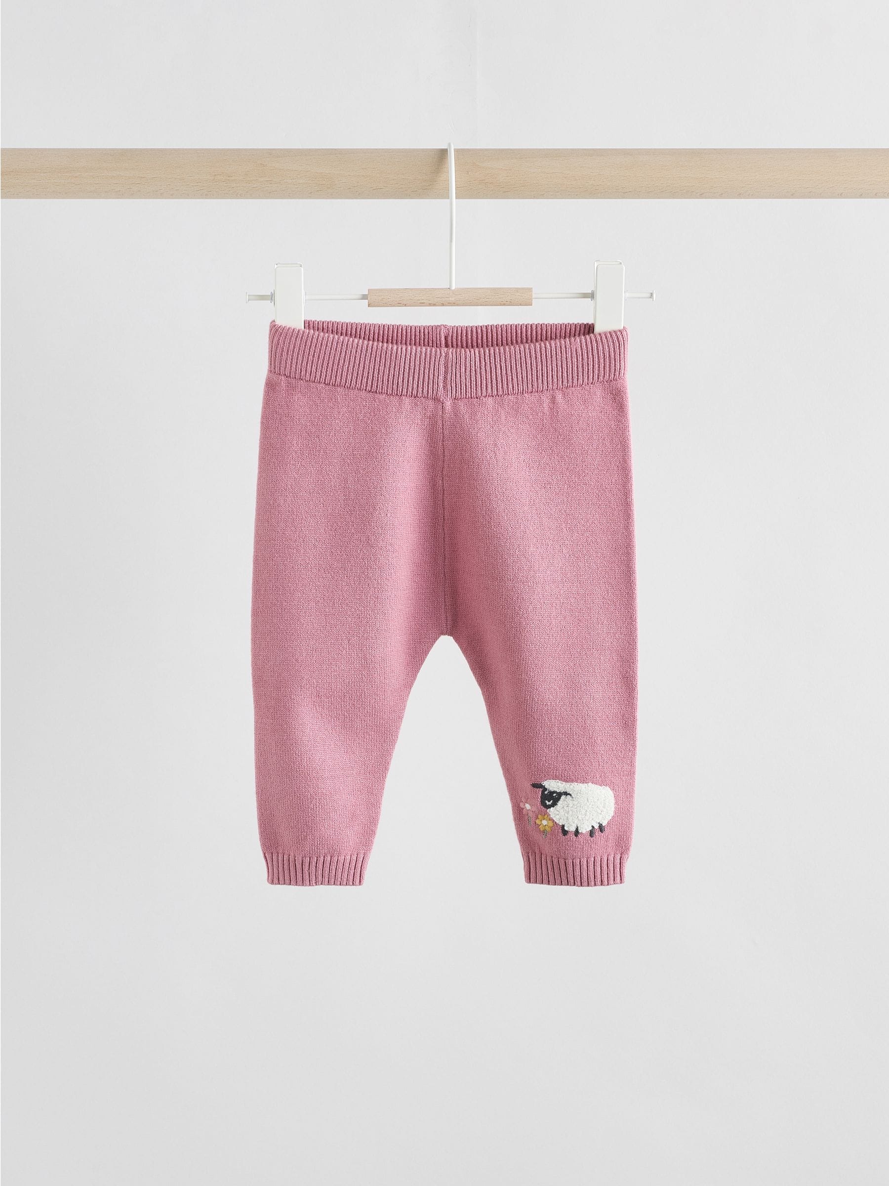 Pink Sheep Scene Baby Knitted Jumper and Leggings Set 2 Piece (0mths-2yrs) image 3