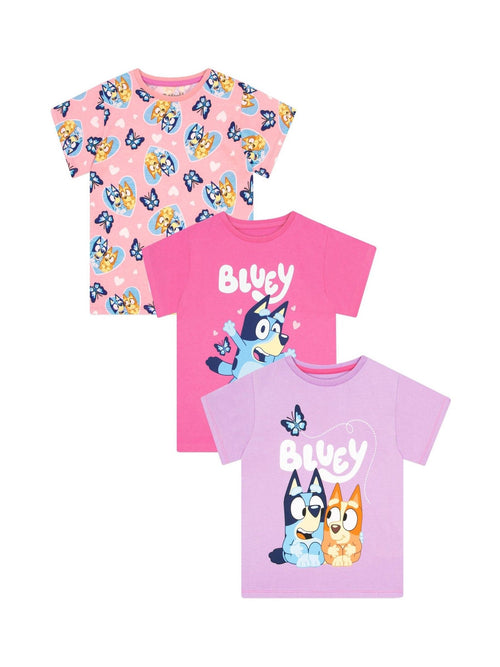 Character Pink Girls 100% Cotton T-Shirts 3 Pack image 1