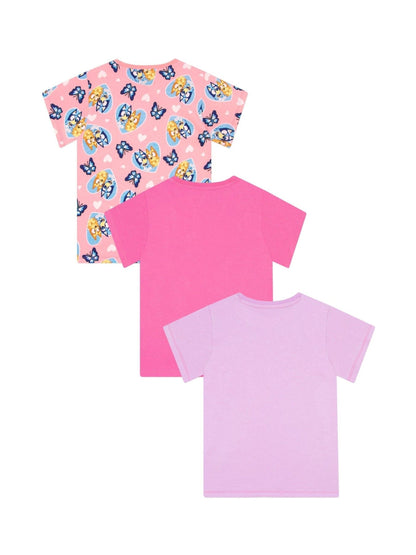Character Pink Girls 100% Cotton T-Shirts 3 Pack image 2
