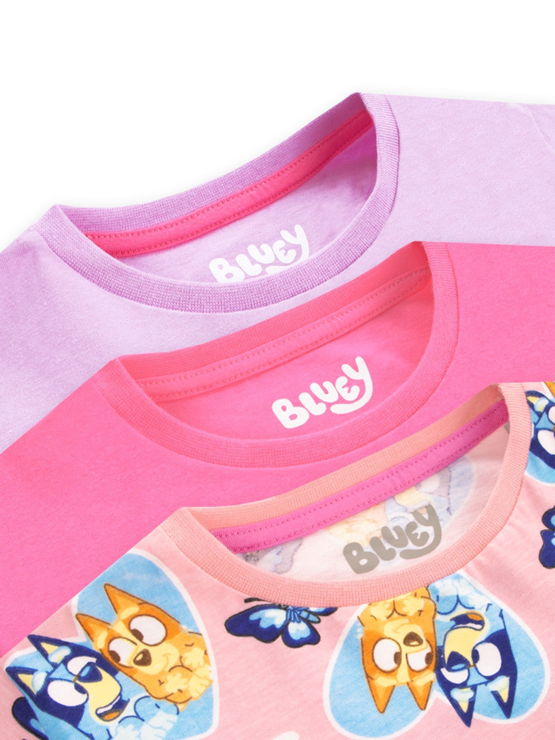 Character Pink Girls 100% Cotton T-Shirts 3 Pack image 3