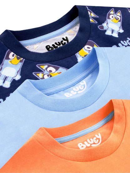 Character Blue Short Sleeve 100% Cotton T-Shirts 3 Pack image 4