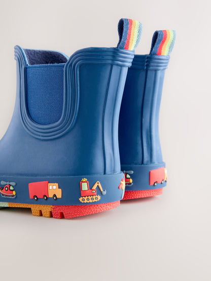 Navy Transport Warm Lined Ankle Wellies image 5