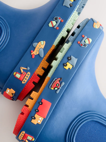 Navy Transport Warm Lined Ankle Wellies image 8