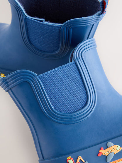 Navy Transport Warm Lined Ankle Wellies image 9