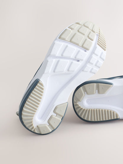 Neutral Colourblock Standard Fit (F) Elastic Lace Trainers image 8