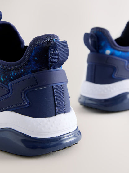 Blue Galaxy Standard Fit (F) Elastic Lace Trainers image 5