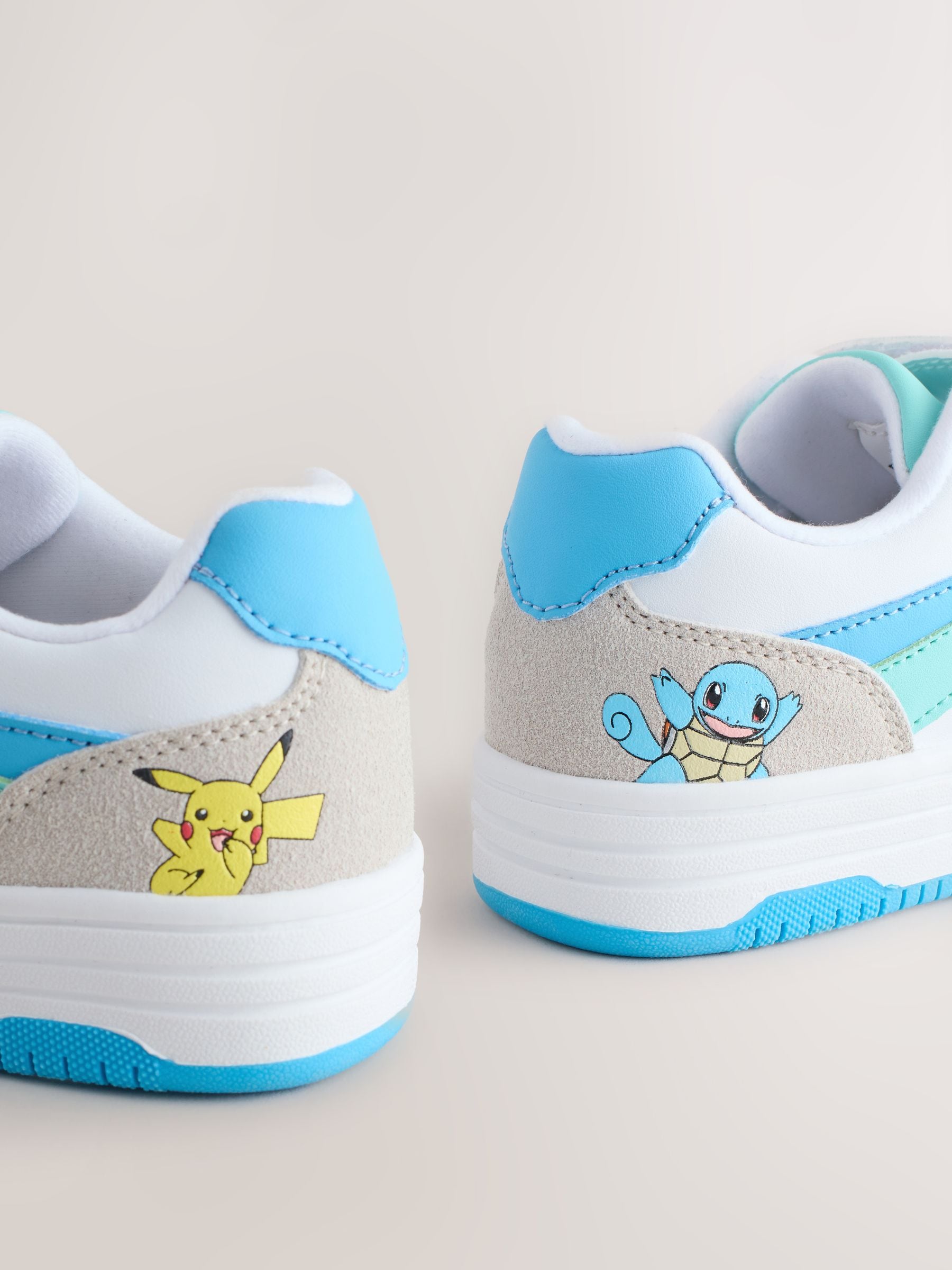 Dsiney Kidz - White Colourblock Pokemon Elastic Lace Trainers image 5
