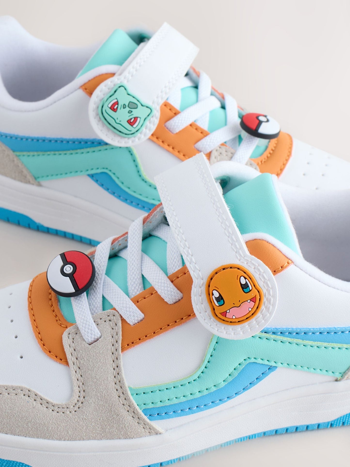 Dsiney Kidz - White Colourblock Pokemon Elastic Lace Trainers image 6