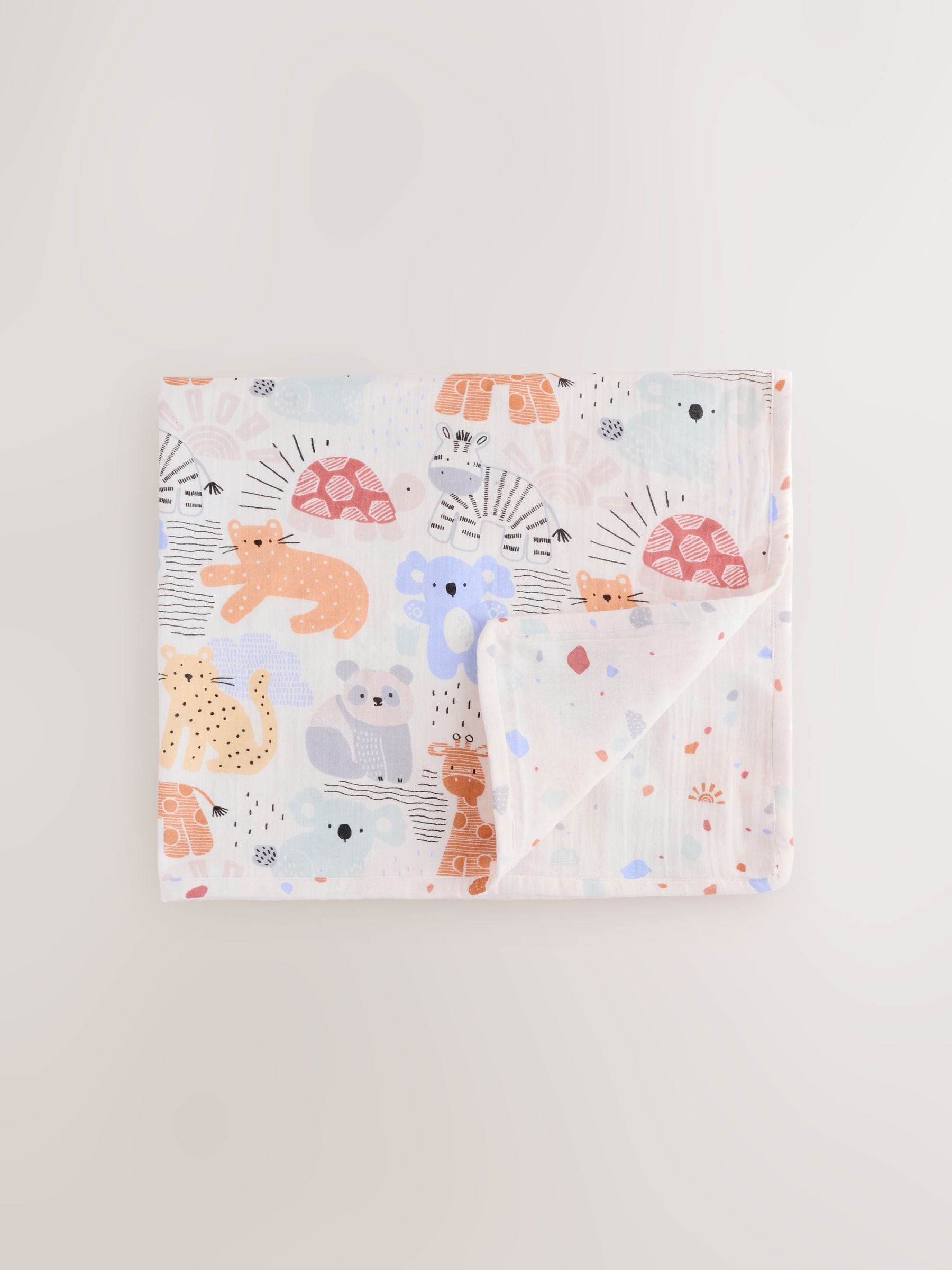 Safari Cotton Baby Muslin Blanket image 1