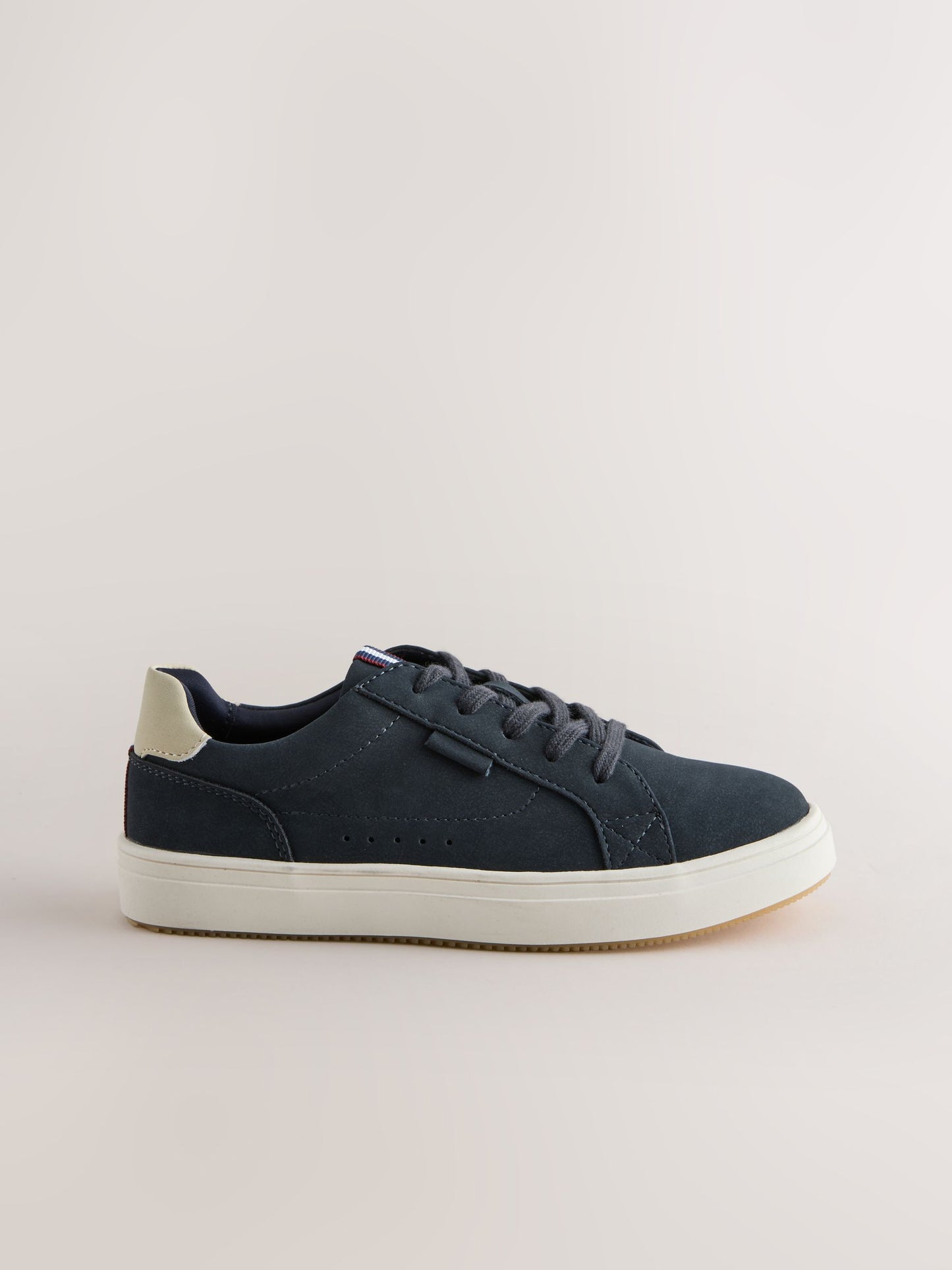 Navy Standard Fit (F) Lace up Smart Trainers image 2