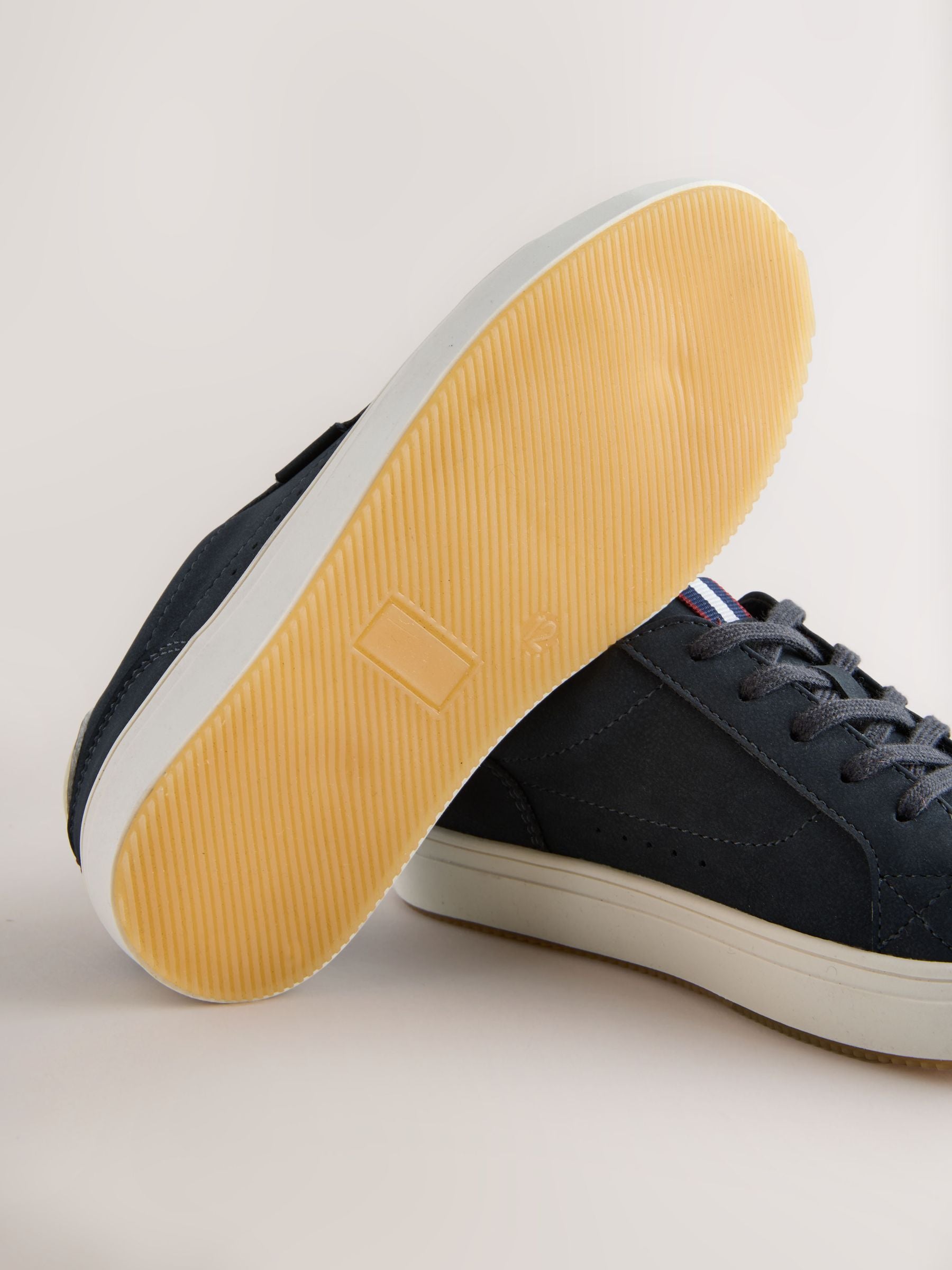 Navy Standard Fit (F) Lace up Smart Trainers image 5