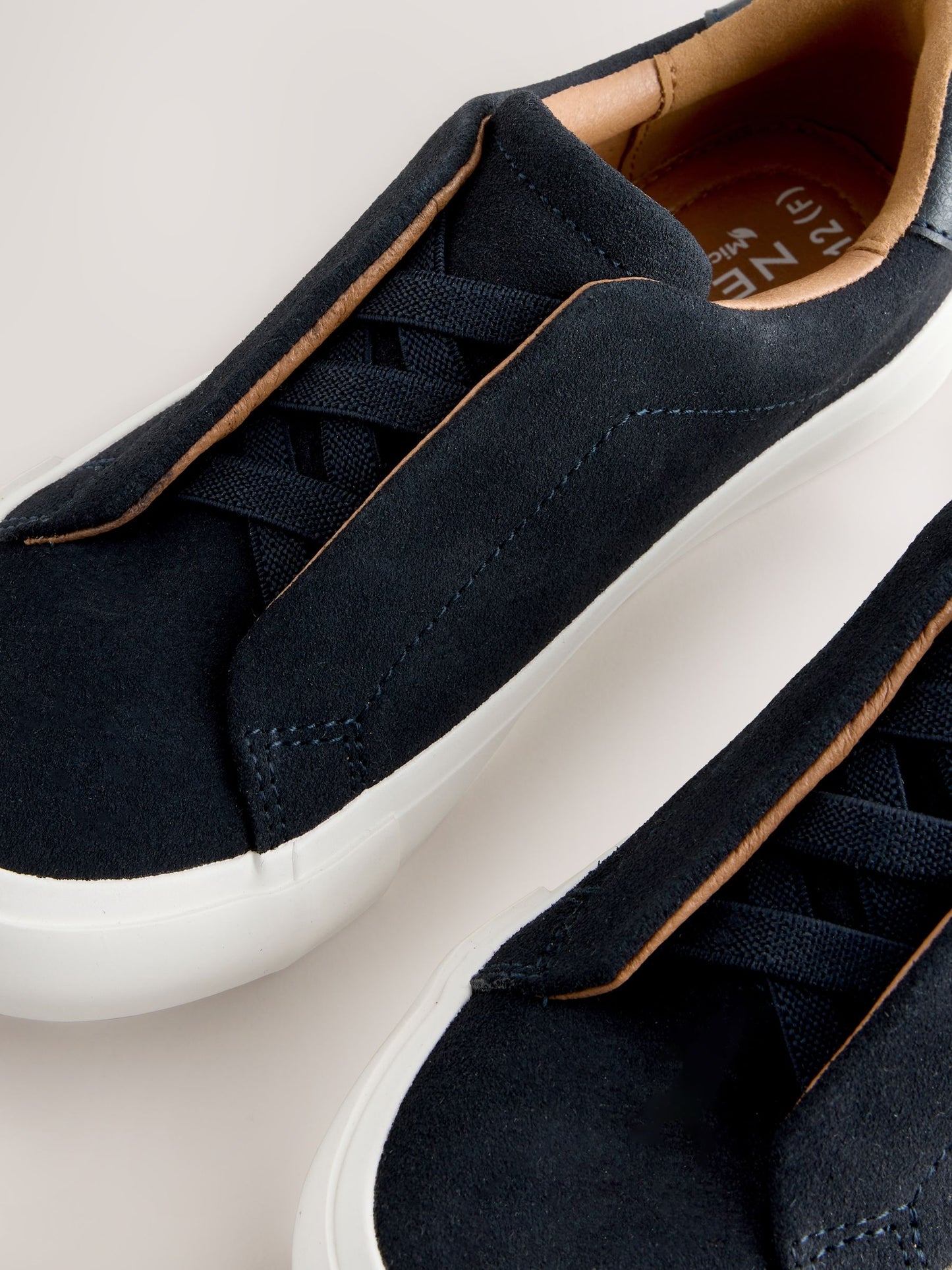 Navy Standard Fit (F) Elastic Lace Smart Trainers image 4