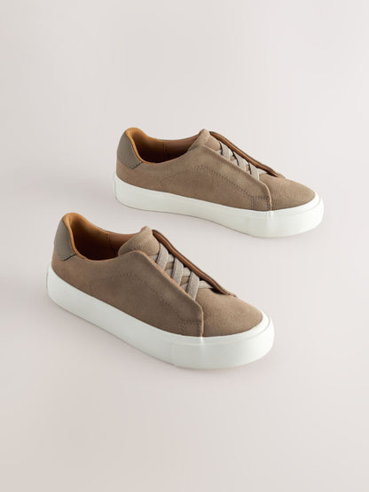 Neutral Standard Fit (F) Elastic Lace Smart Trainers image 1