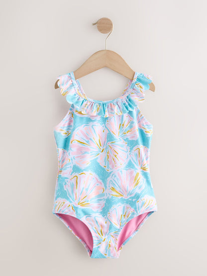 Dsiney Kidz - Blue Shell Frill Swimsuit (3-16yrs) image 5