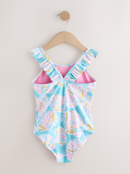 Dsiney Kidz - Blue Shell Frill Swimsuit (3-16yrs) image 6