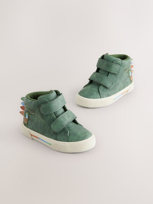 Green Crocodile Standard Fit (F) Touch Fastening Boots image 1