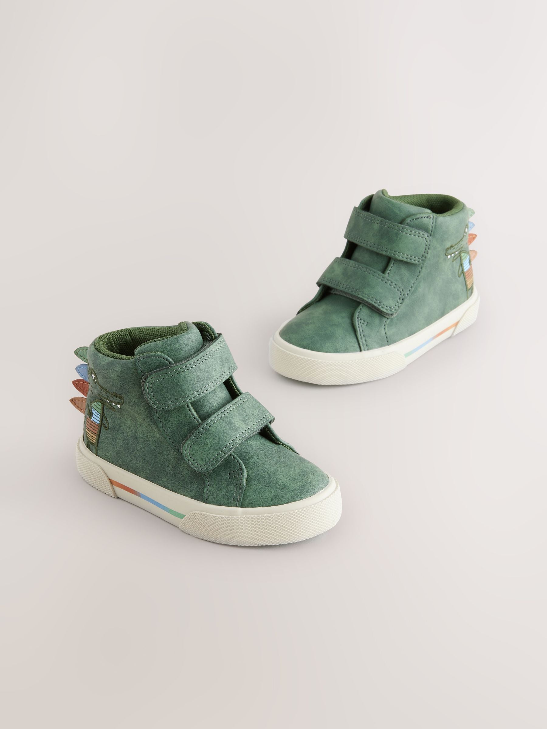 Green Crocodile Standard Fit (F) Touch Fastening Boots image 1