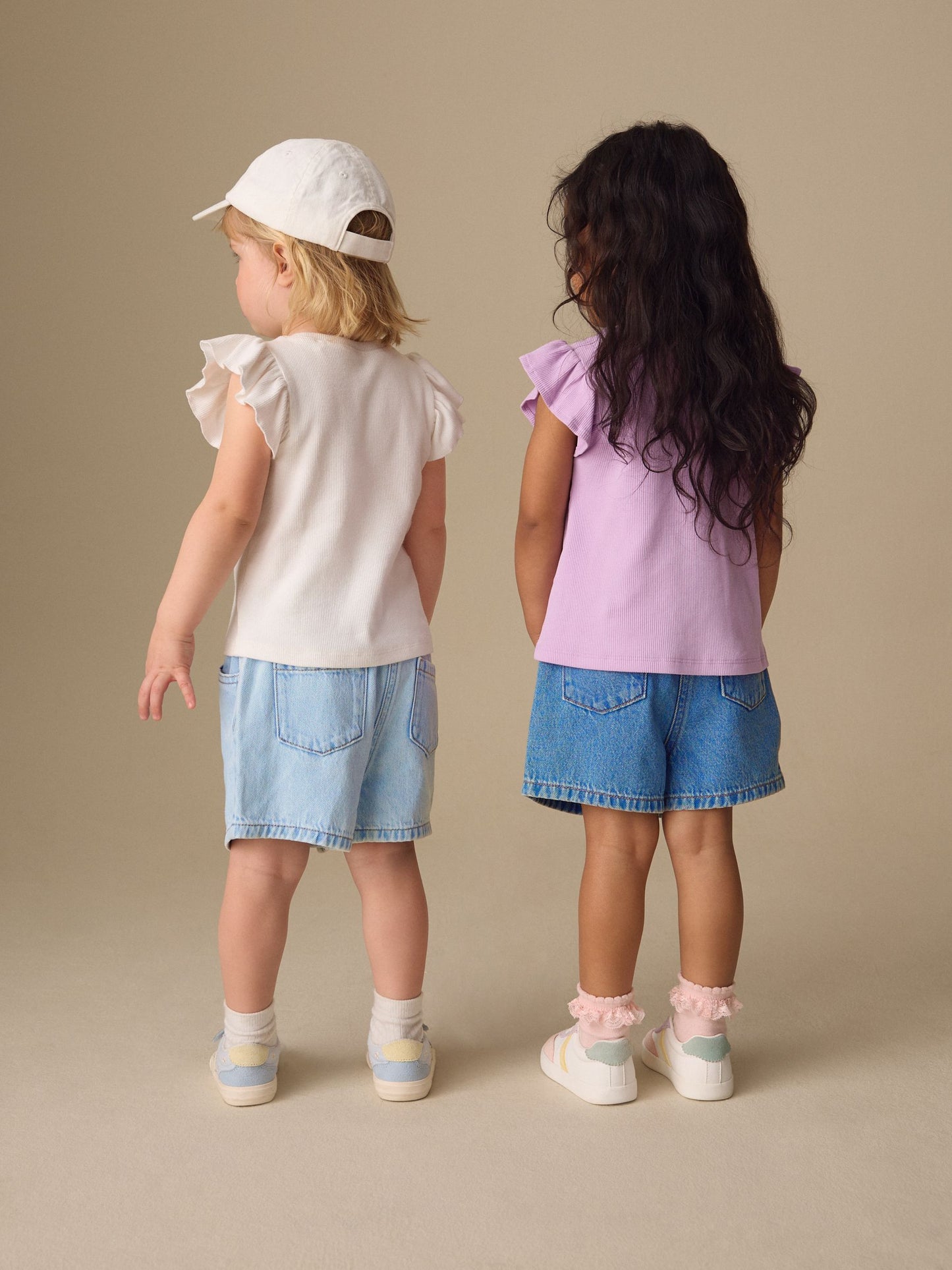 Dsiney Kidz - Mid Blue & Dark Blue Denim Pull On Shorts 2 Pack (3mths-10yrs) image 4