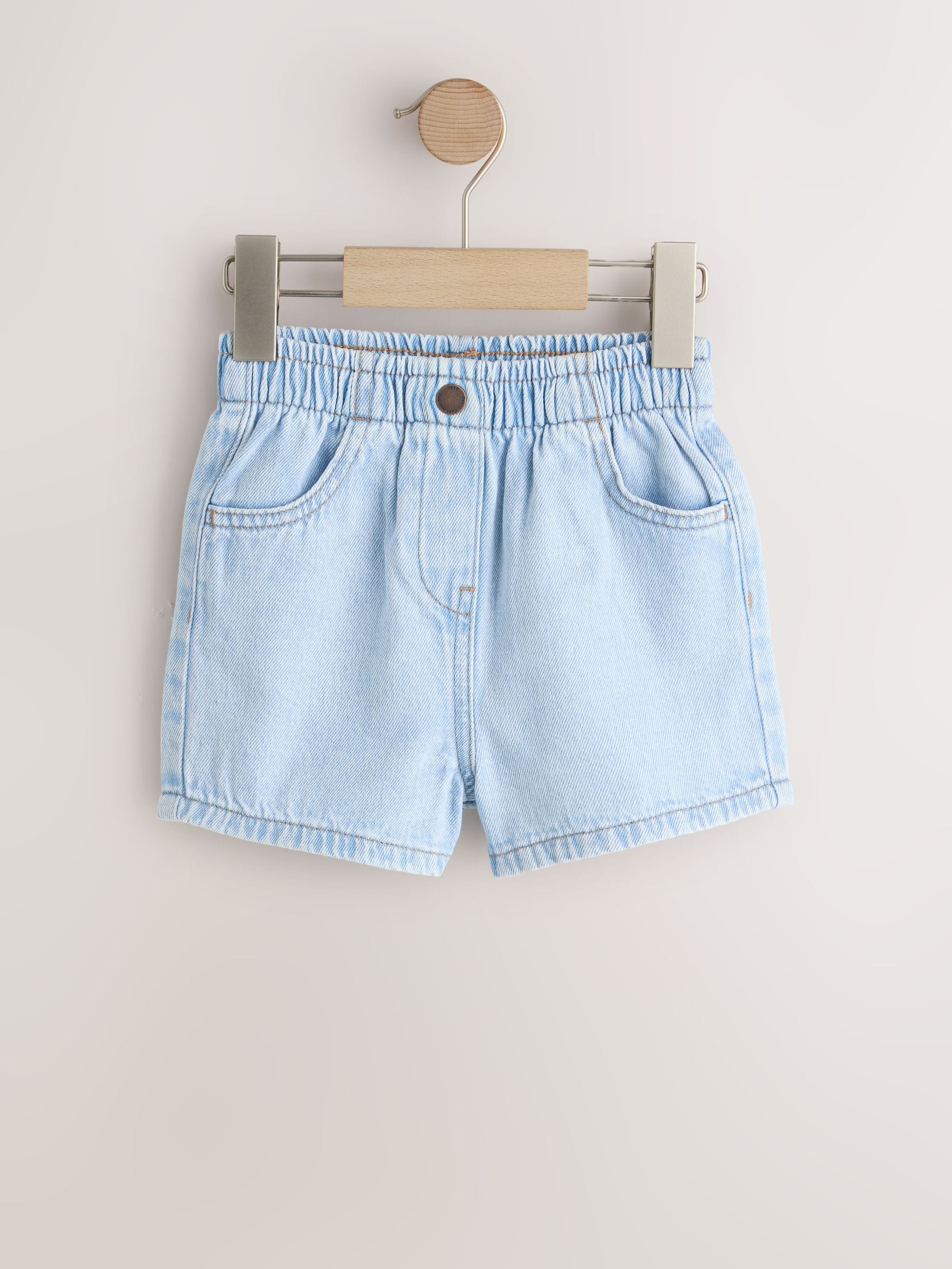 Dsiney Kidz - Mid Blue & Dark Blue Denim Pull On Shorts 2 Pack (3mths-10yrs) image 5