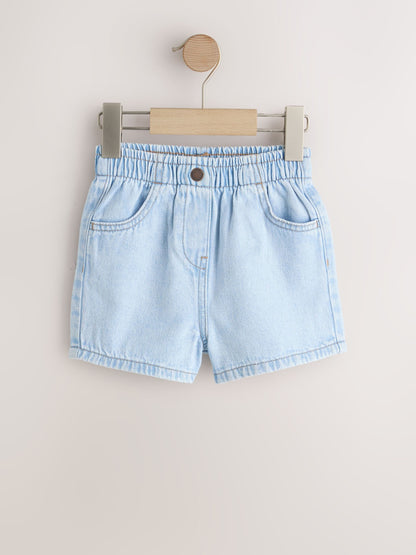 Dsiney Kidz - Mid Blue & Dark Blue Denim Pull On Shorts 2 Pack (3mths-10yrs) image 5