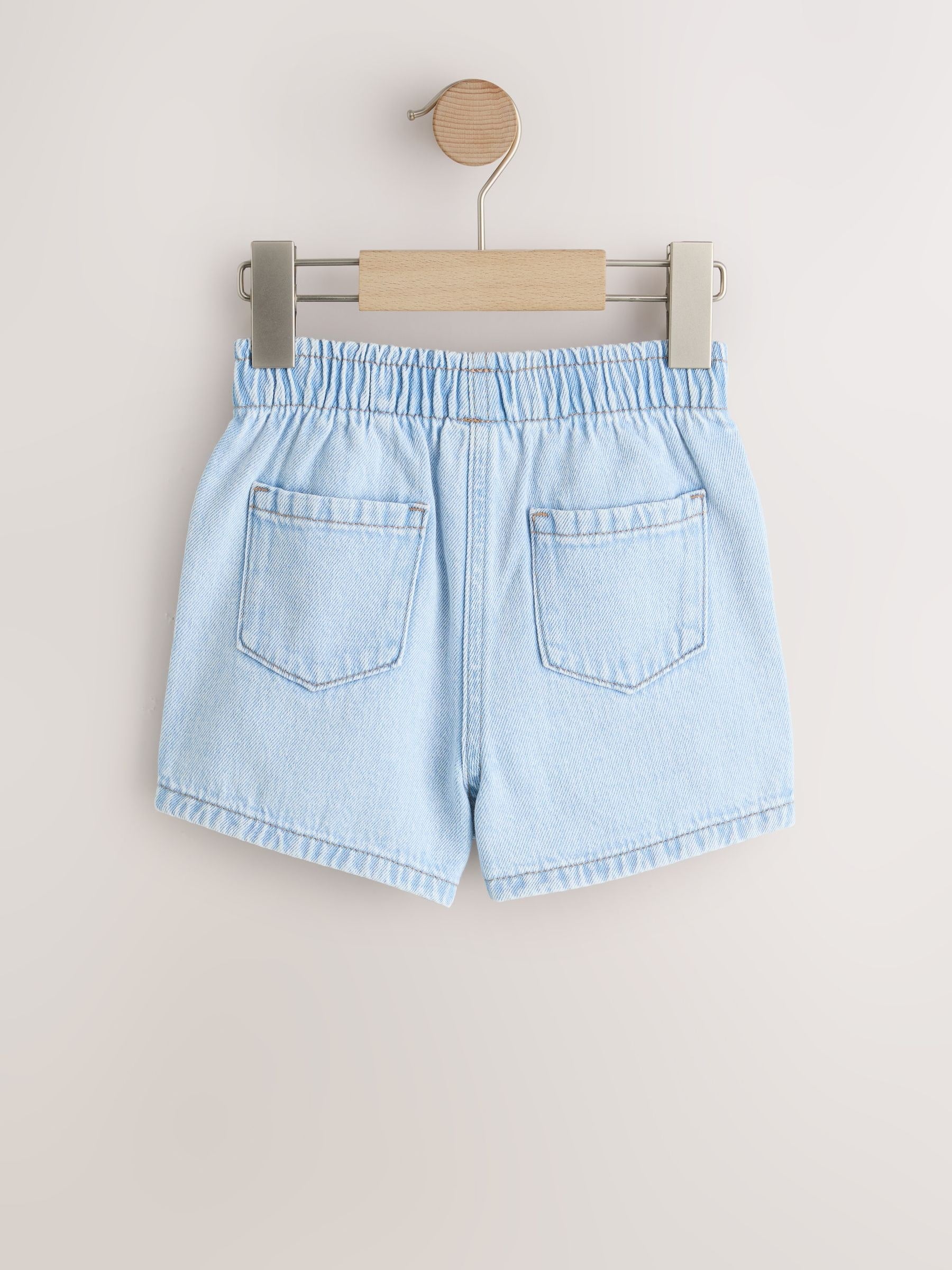 Dsiney Kidz - Mid Blue & Dark Blue Denim Pull On Shorts 2 Pack (3mths-10yrs) image 6