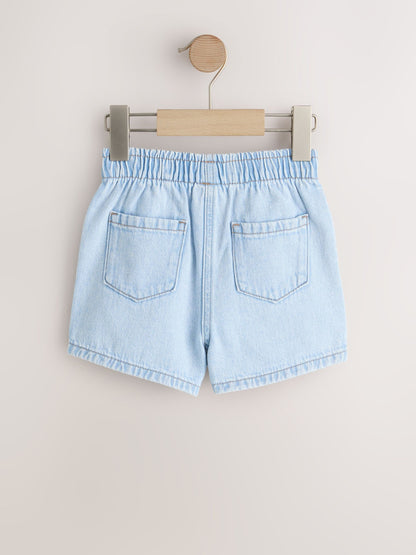 Dsiney Kidz - Mid Blue & Dark Blue Denim Pull On Shorts 2 Pack (3mths-10yrs) image 6